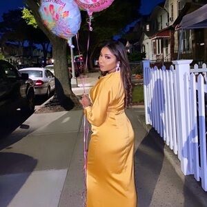 ASOS Gold Satin Dress